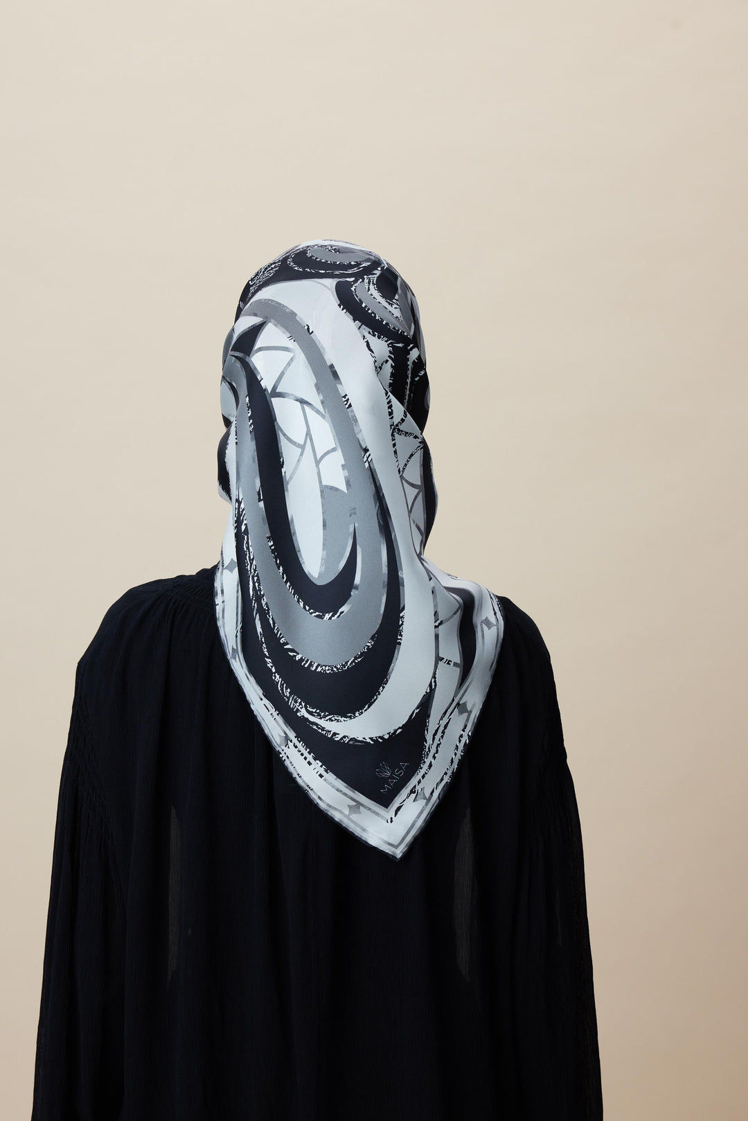 ATOL TİVİL İPEK EŞARP 90*90 CM - SİYAH - Görsel 10