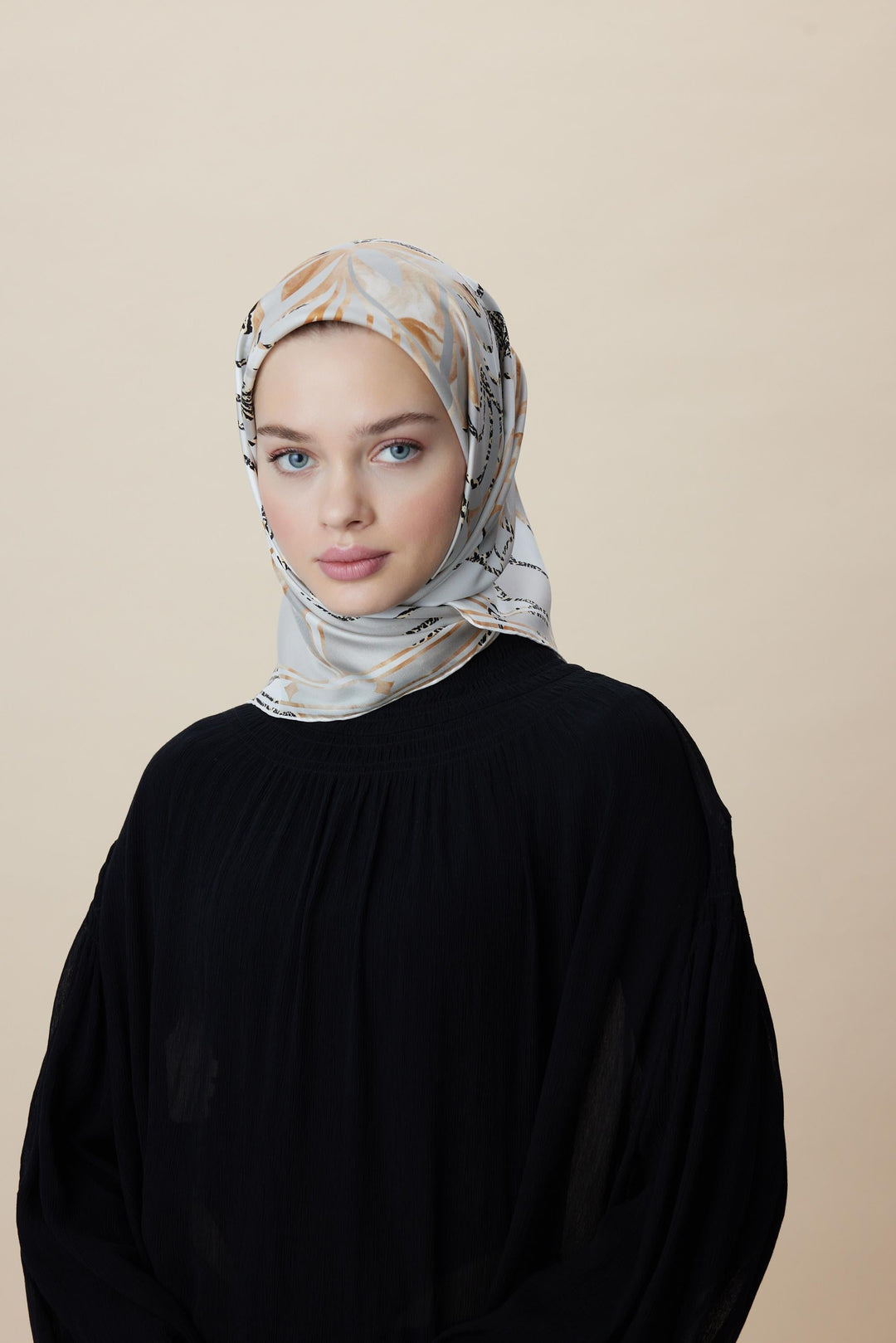ATOL TİVİL İPEK EŞARP 90*90 CM - TAŞ - Görsel 5