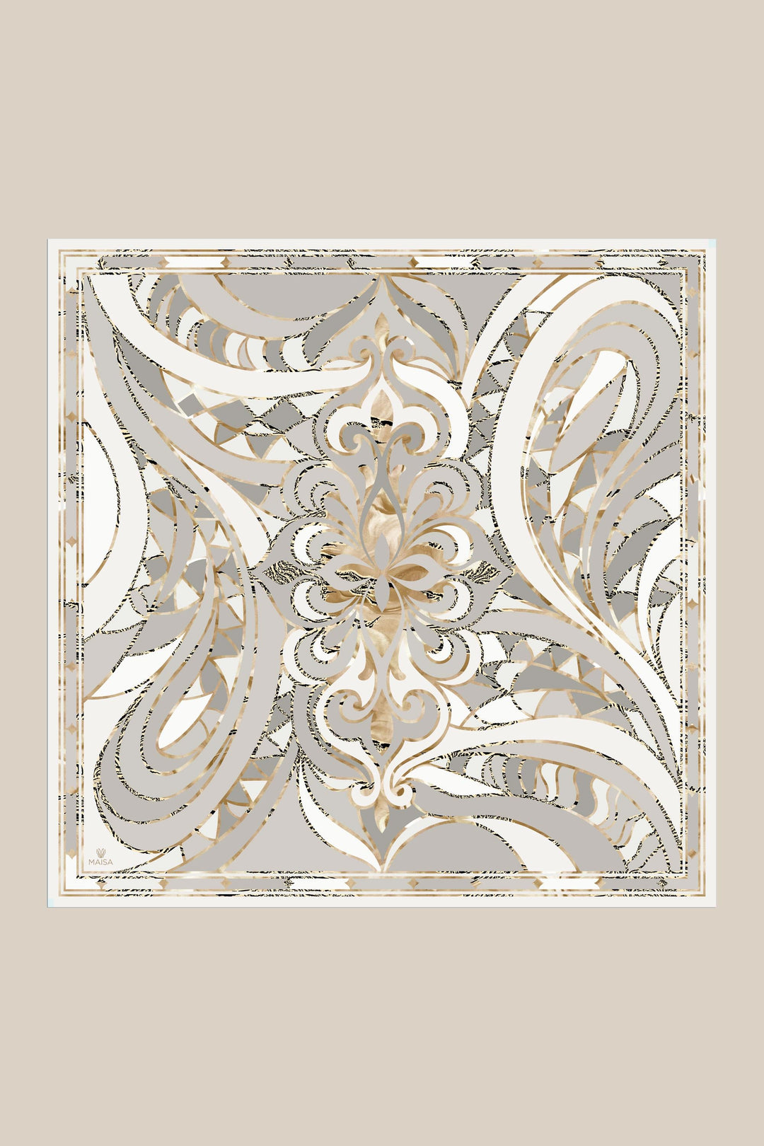 ATOL TİVİL İPEK EŞARP 90*90 CM - TAŞ - Görsel 4