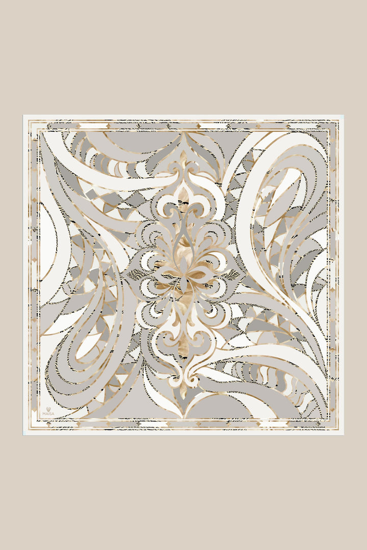 ATOL TİVİL İPEK EŞARP 90*90 CM - TAŞ - Görsel 4