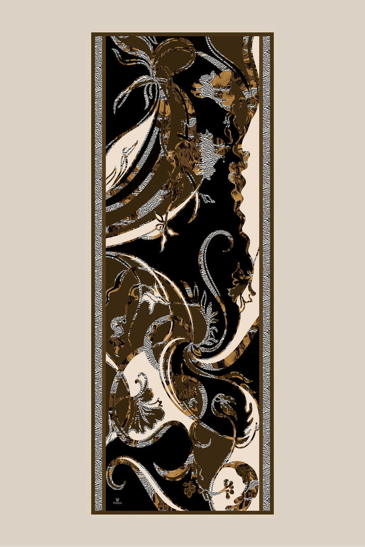 Maisa AYÇIL KREP İPEK ŞAL 70*190 CM - GOLD