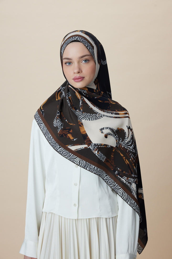 Maisa AYÇIL KREP İPEK ŞAL 70*190 CM - GOLD