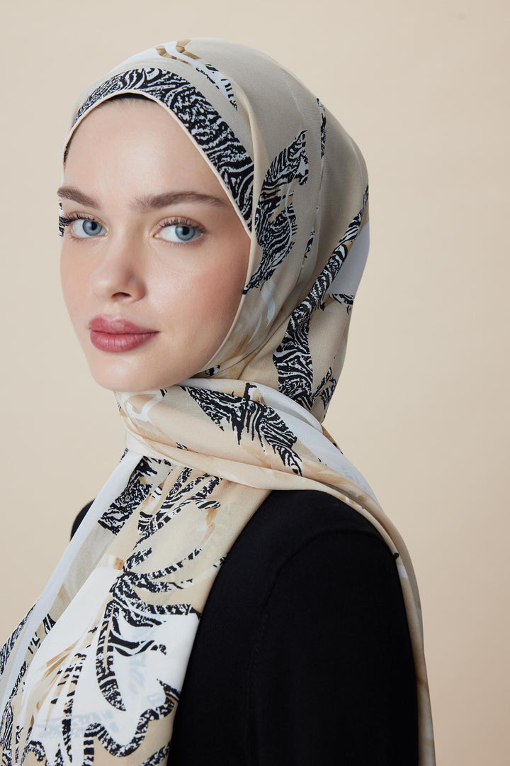 Maisa AYÇIL KREP İPEK ŞAL 70*190 CM - KUM