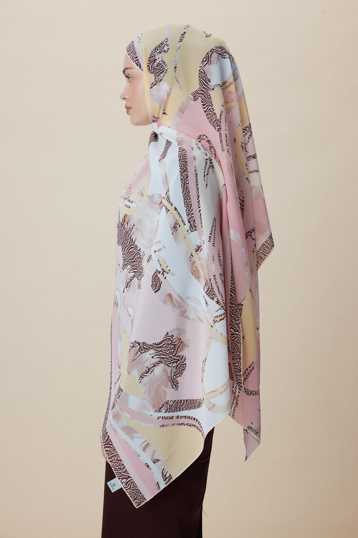 Maisa AYÇIL KREP İPEK ŞAL 70*190 CM - PEMBE