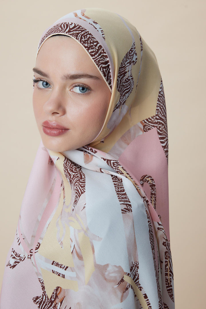 Maisa AYÇIL KREP İPEK ŞAL 70*190 CM - PEMBE