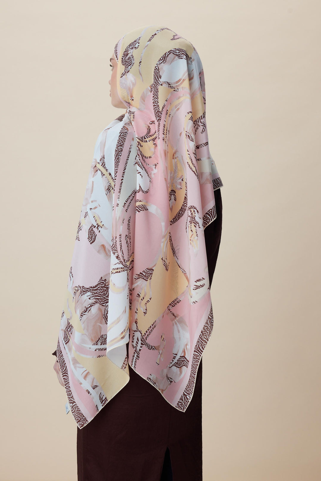 Maisa AYÇIL KREP İPEK ŞAL 70*190 CM - PEMBE