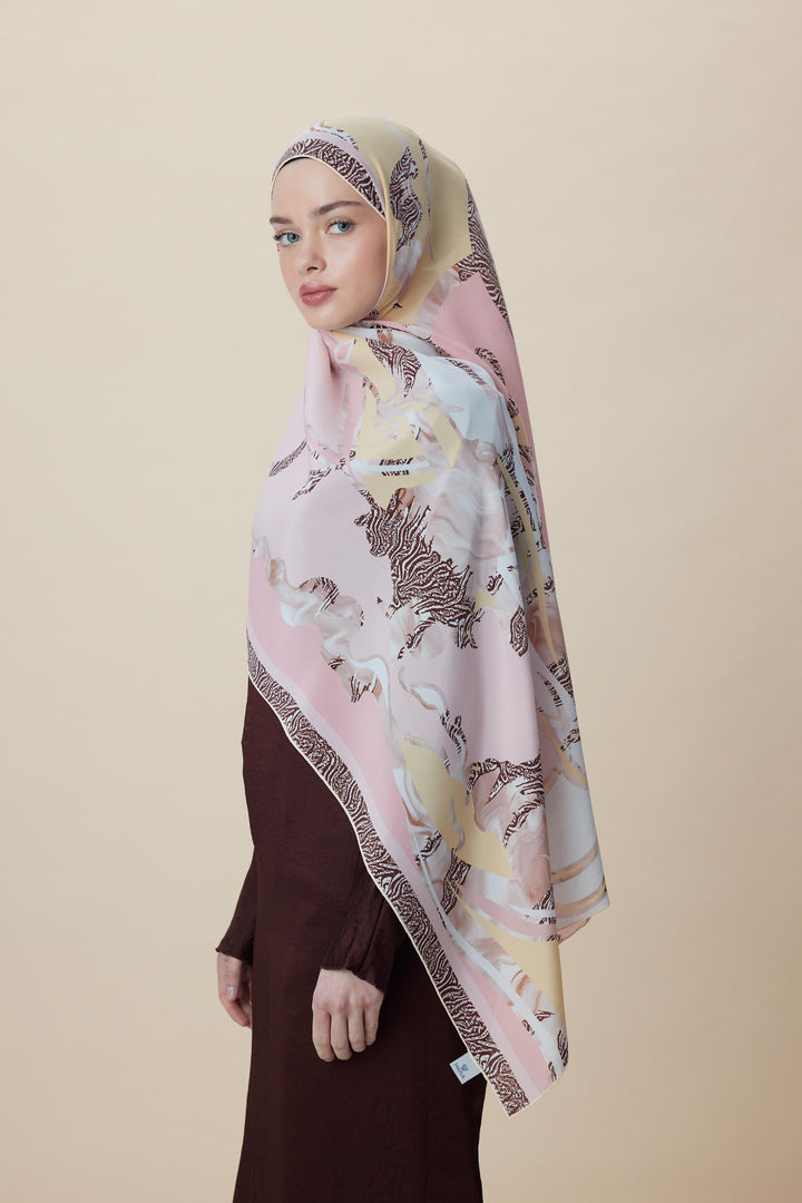 Maisa AYÇIL KREP İPEK ŞAL 70*190 CM - PEMBE