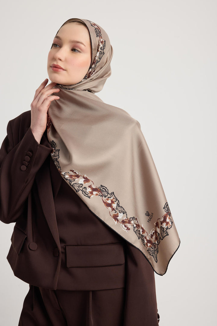 Maisa Bade Mulberry İpek Şal - Camel