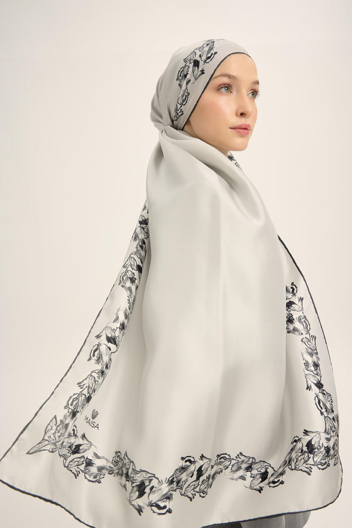 Maisa Bade Mulberry İpek Şal - Gri