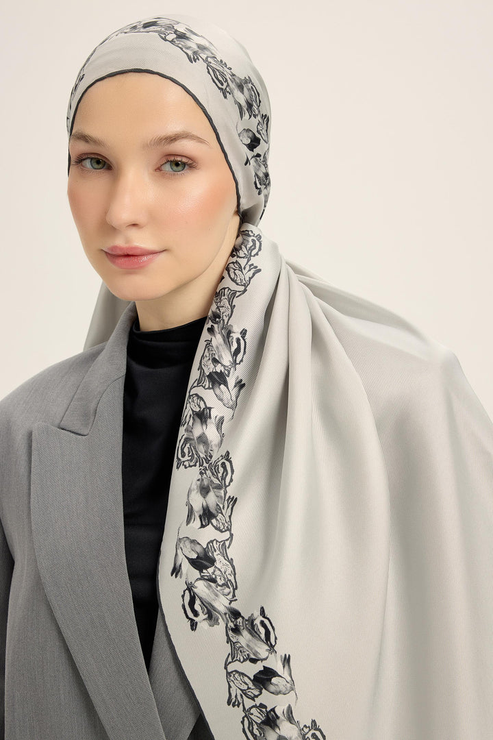 Maisa Bade Mulberry İpek Şal - Gri
