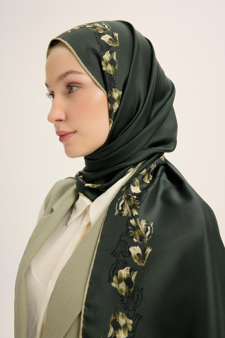 Maisa Bade Mulberry İpek Şal - Yeşil