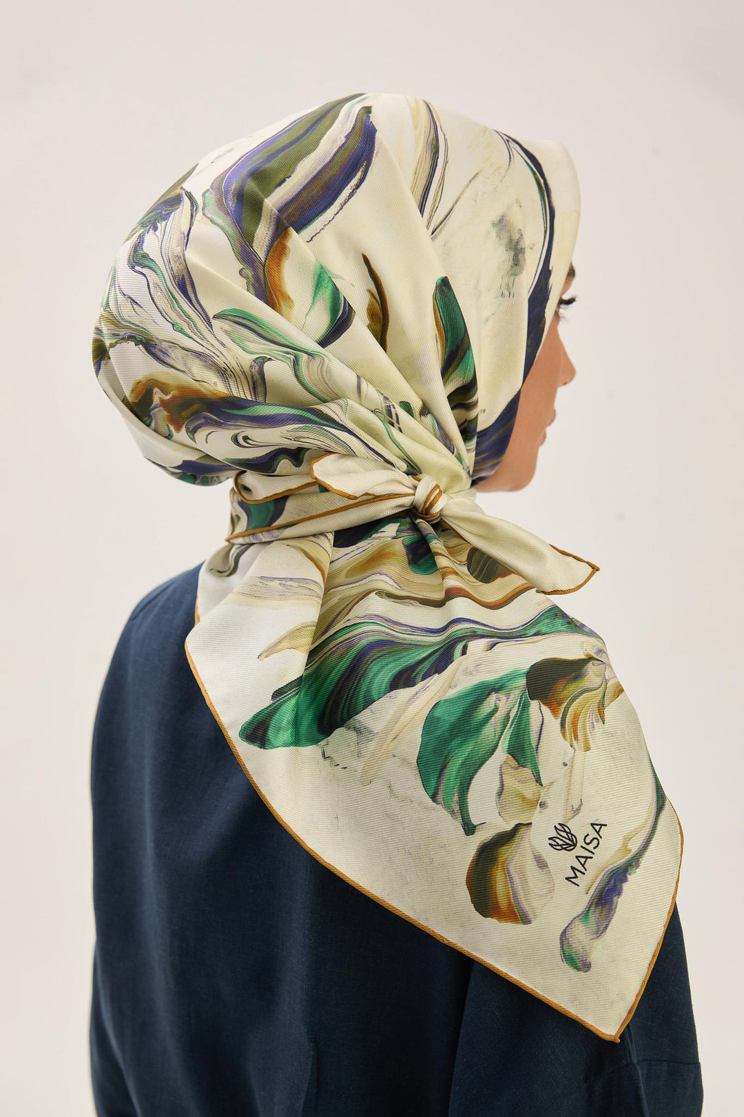 Maisa Buğu Mulberry İpek Eşarp - Camel