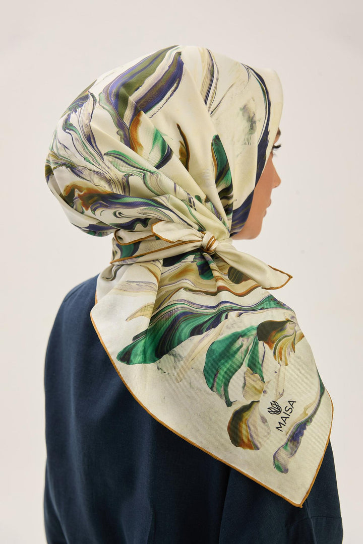 Maisa Buğu Mulberry İpek Eşarp - Camel