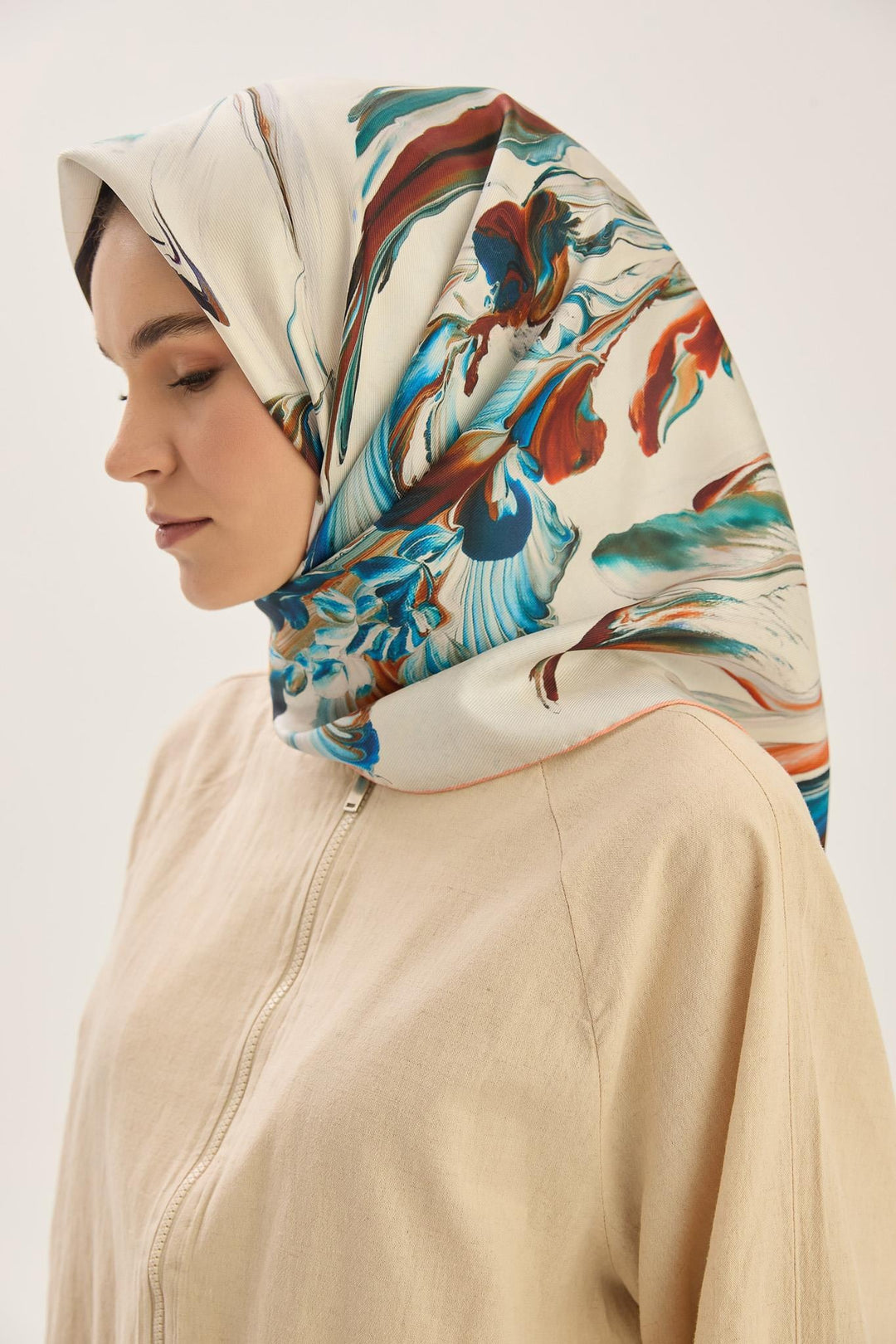 Maisa Buğu Mulberry İpek Eşarp - Somon