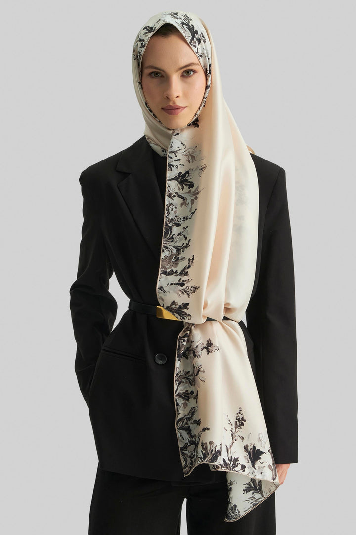 Maisa BURCU MULBERRY İPEK ŞAL 70*190 CM - BEJ