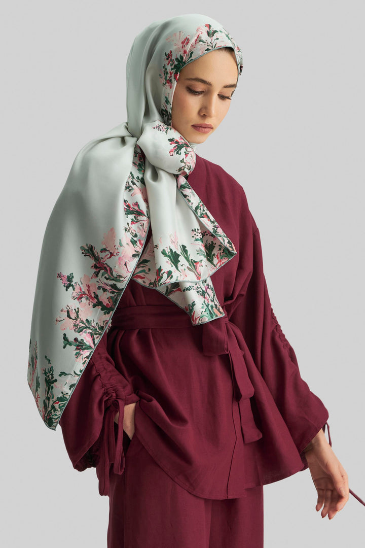 Maisa BURCU MULBERRY İPEK ŞAL 70*190 CM - FİLİZİ YEŞİL
