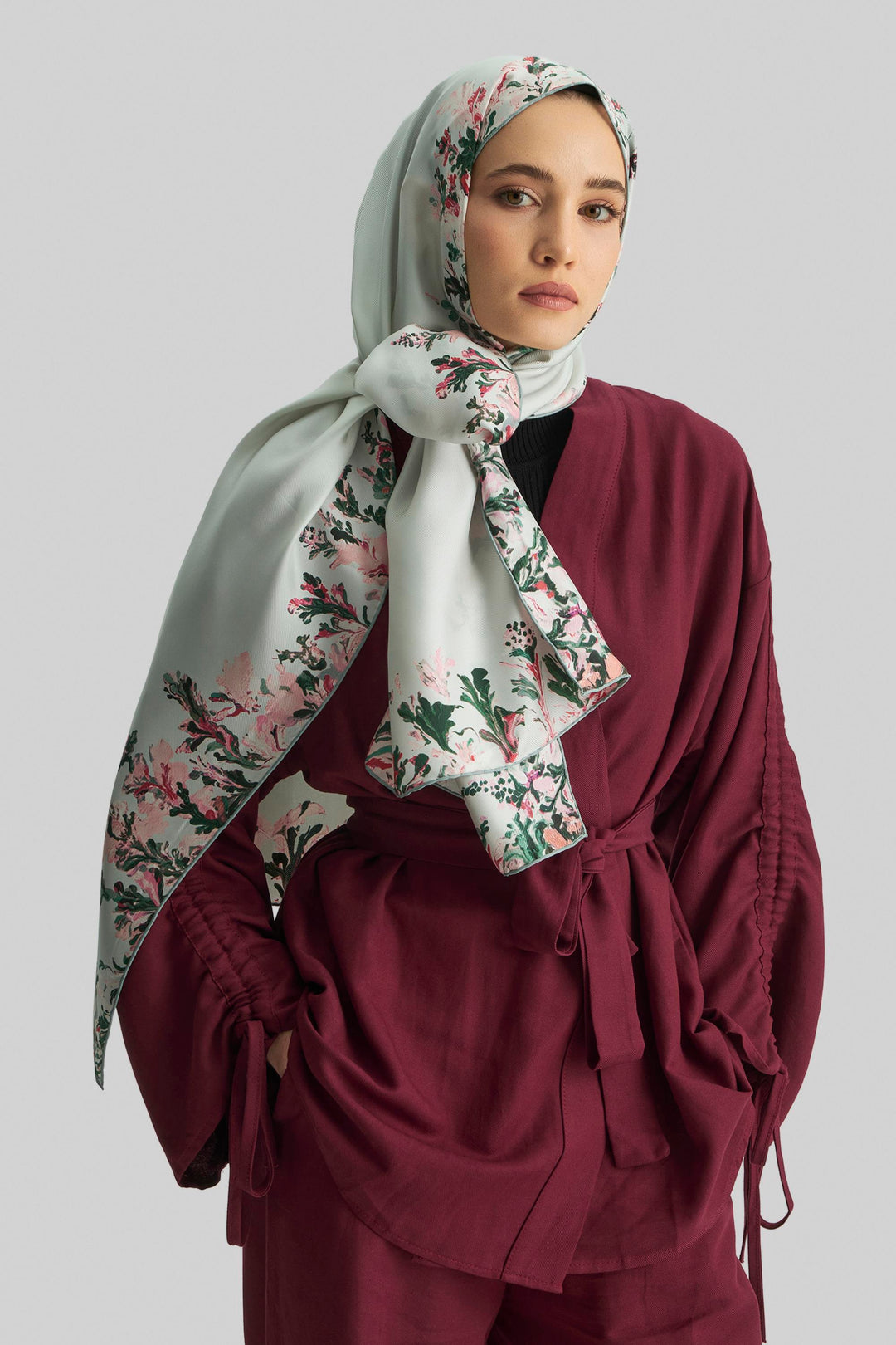 Maisa BURCU MULBERRY İPEK ŞAL 70*190 CM - FİLİZİ YEŞİL