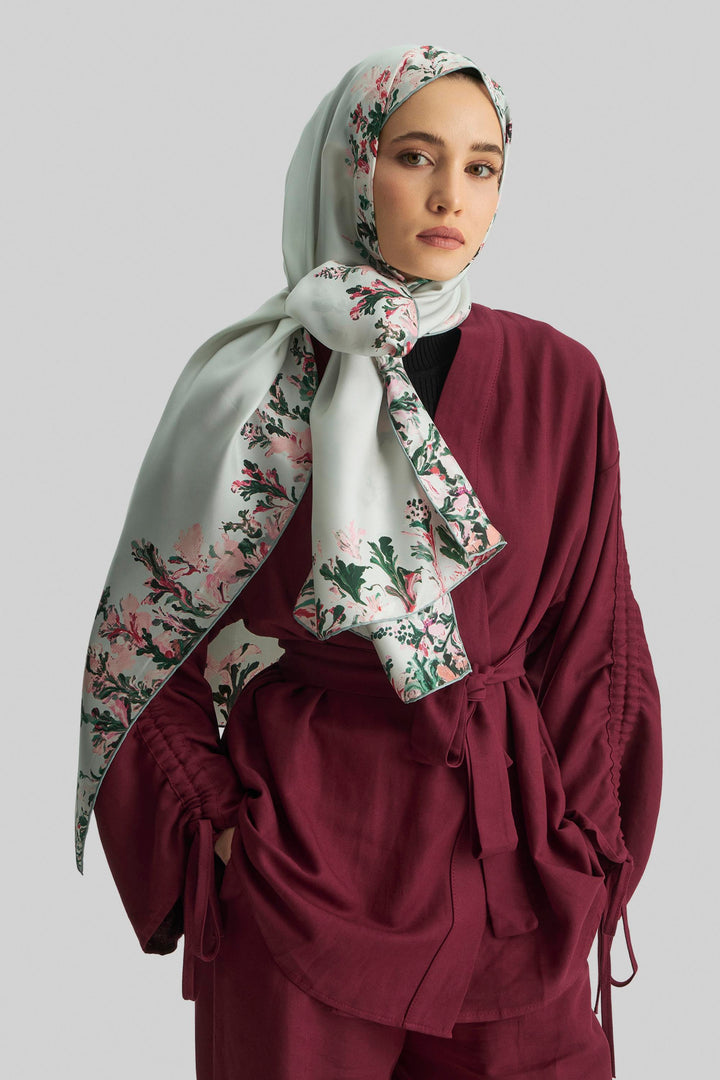 Maisa BURCU MULBERRY İPEK ŞAL 70*190 CM - FİLİZİ YEŞİL