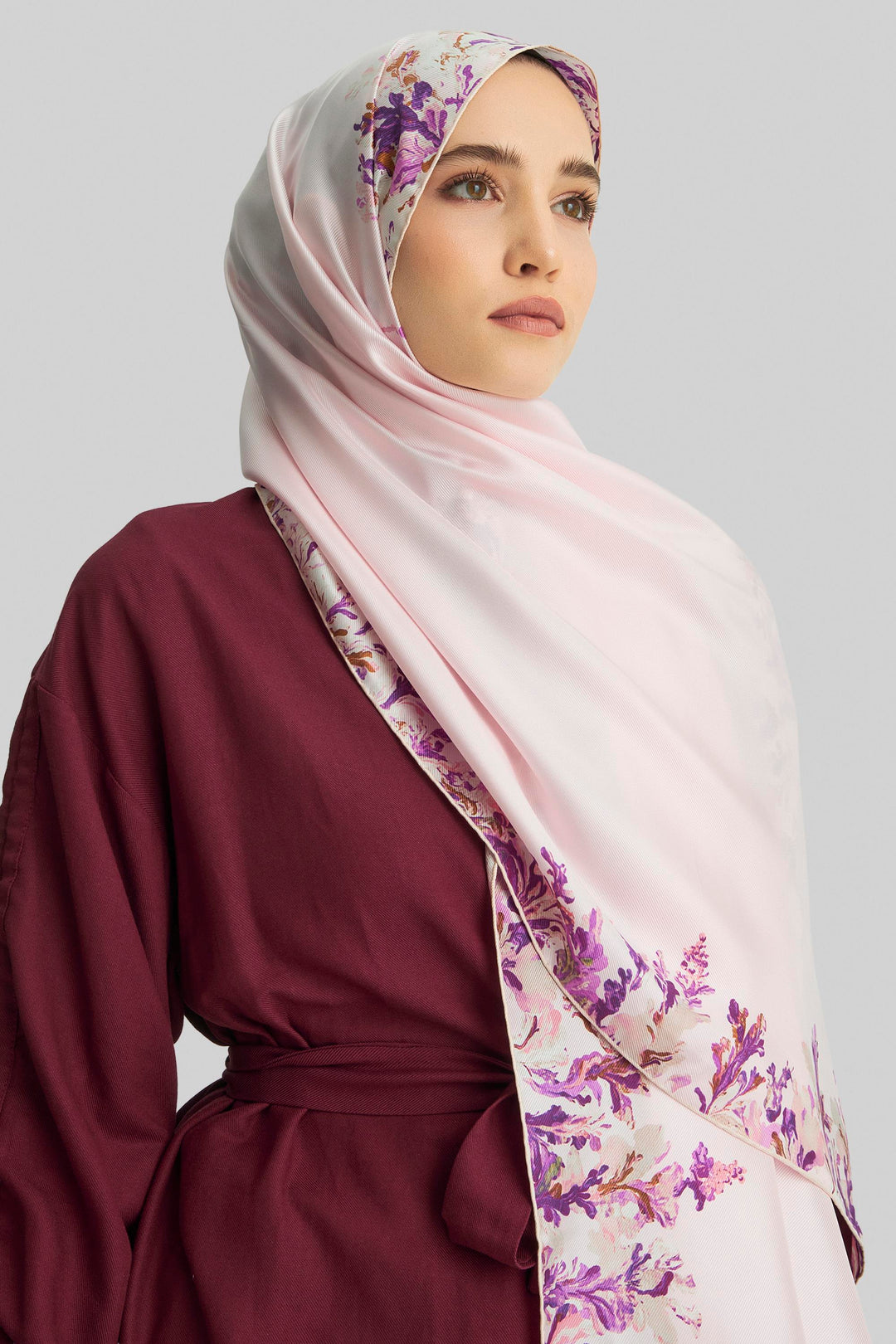 Maisa BURCU MULBERRY İPEK ŞAL 70*190 CM - PEMBE