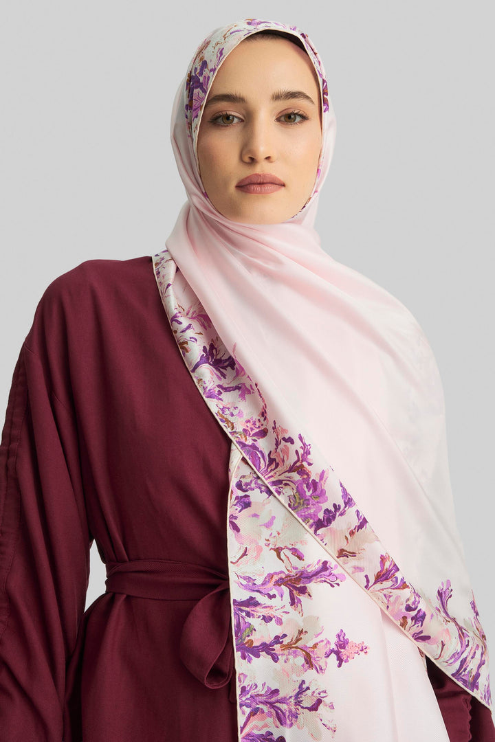 Maisa BURCU MULBERRY İPEK ŞAL 70*190 CM - PEMBE