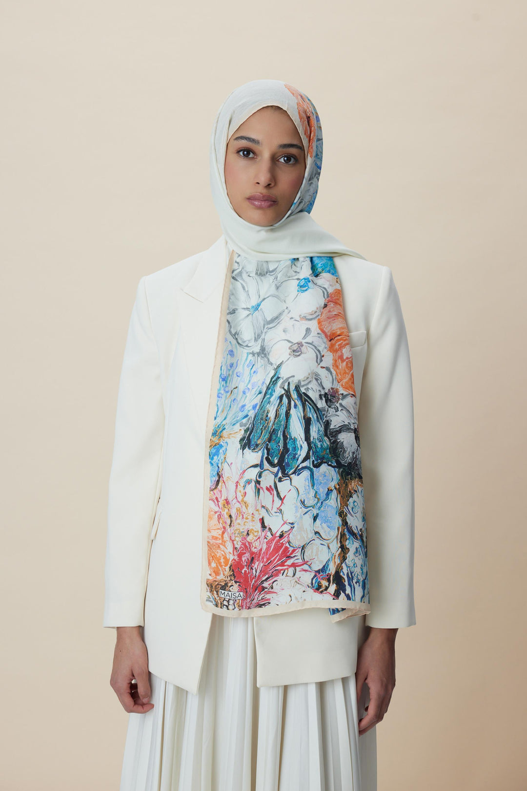 Maisa DERİN PAMUK İPEK ŞAL 70*190 CM - YAVRUAĞZI
