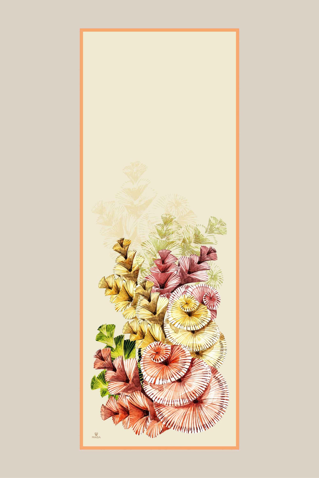 Maisa DEVRAN FLOŞ VİSKON ŞAL 70*190 CM - KREM