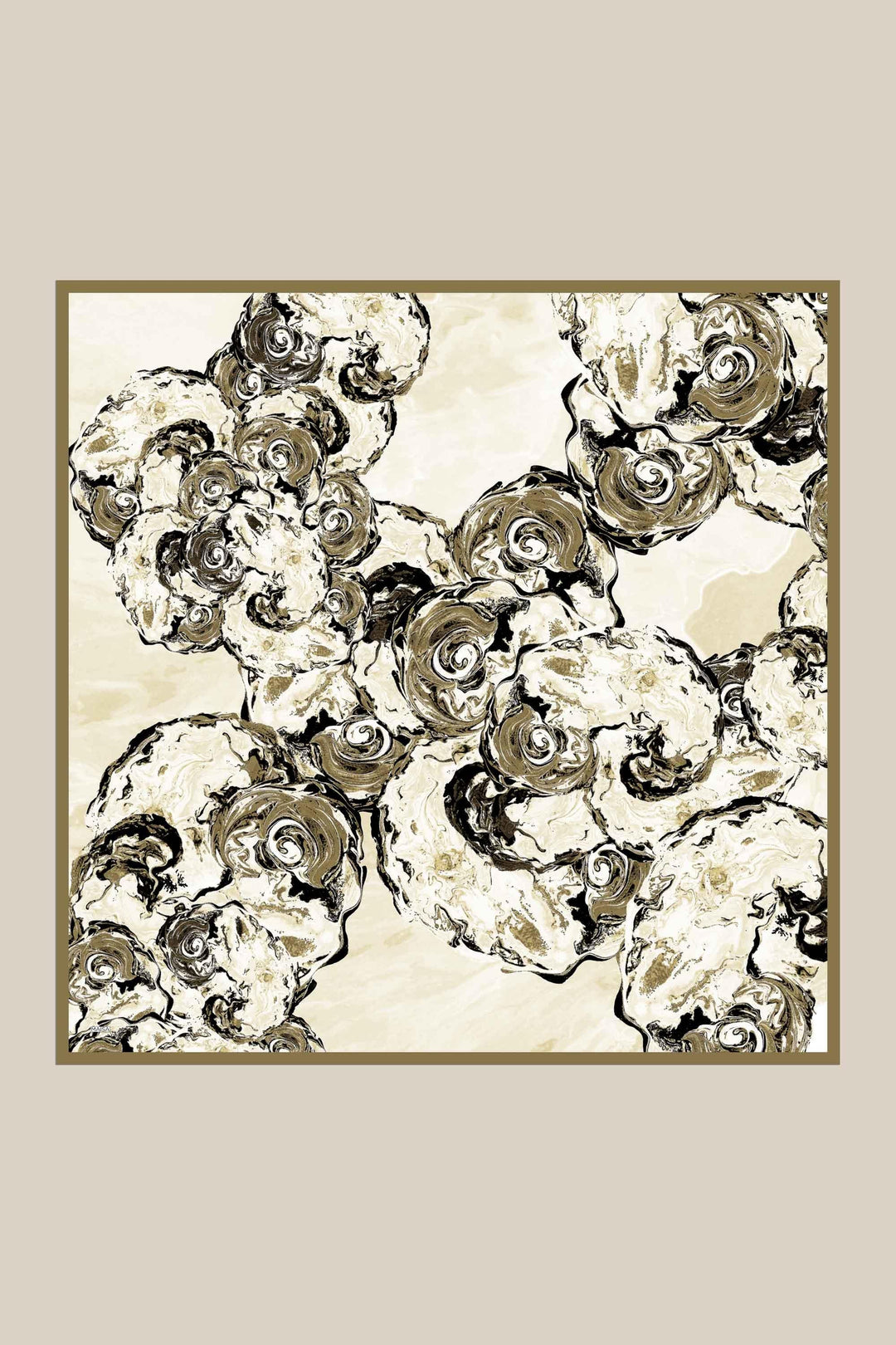 DÜŞ TİVİL İPEK EŞARP 90*90 CM - BEJ - Görsel 10