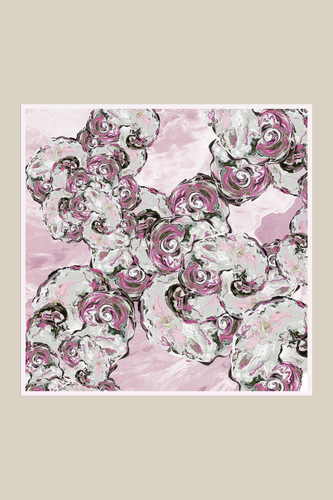 DÜŞ TİVİL İPEK EŞARP 90*90 CM - PUDRA PEMBE - Görsel 9