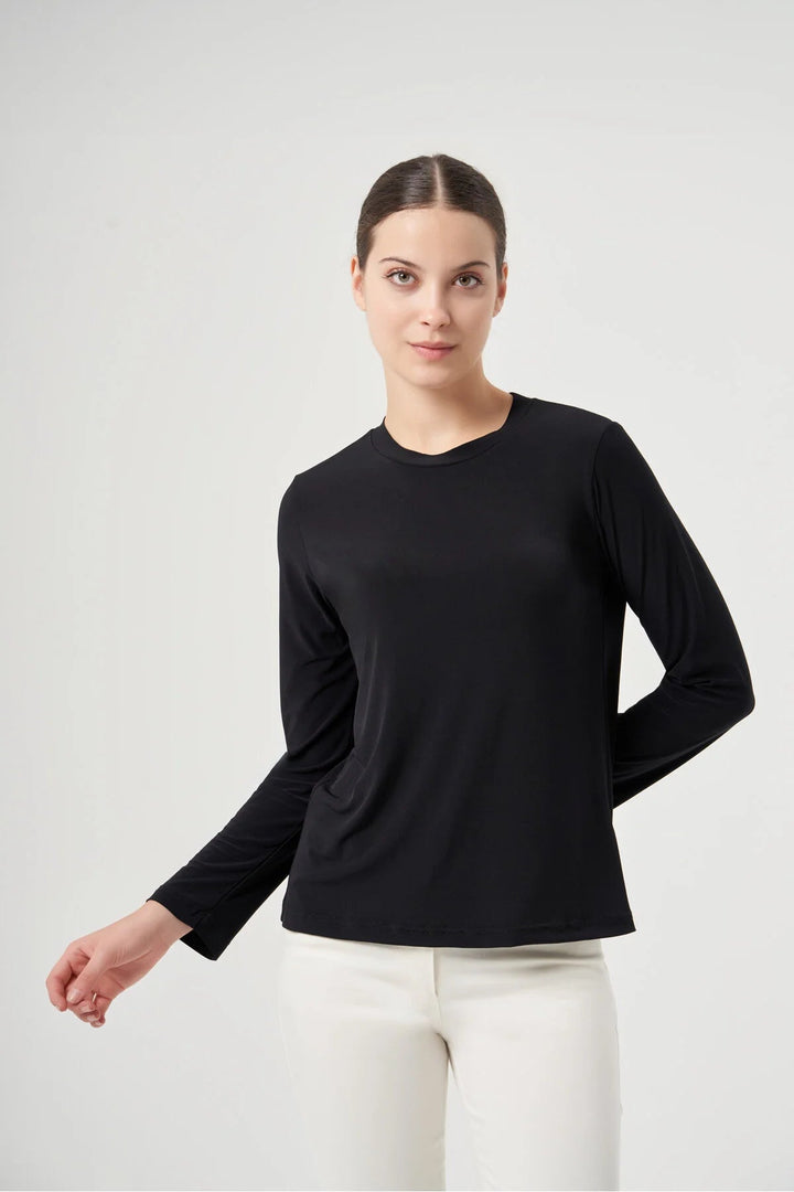 Misswhence Basic Bluz MW2707 - Siyah - Görsel 1 