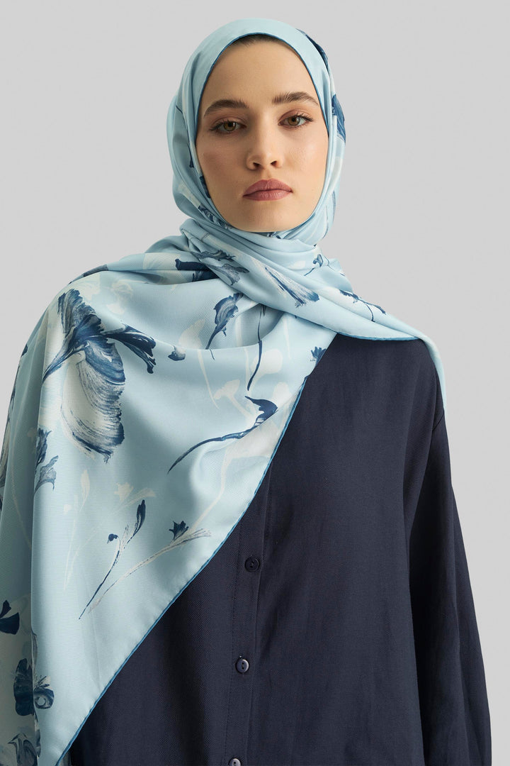 Maisa Eflin Mulberry İpek Şal - Açık Mavi