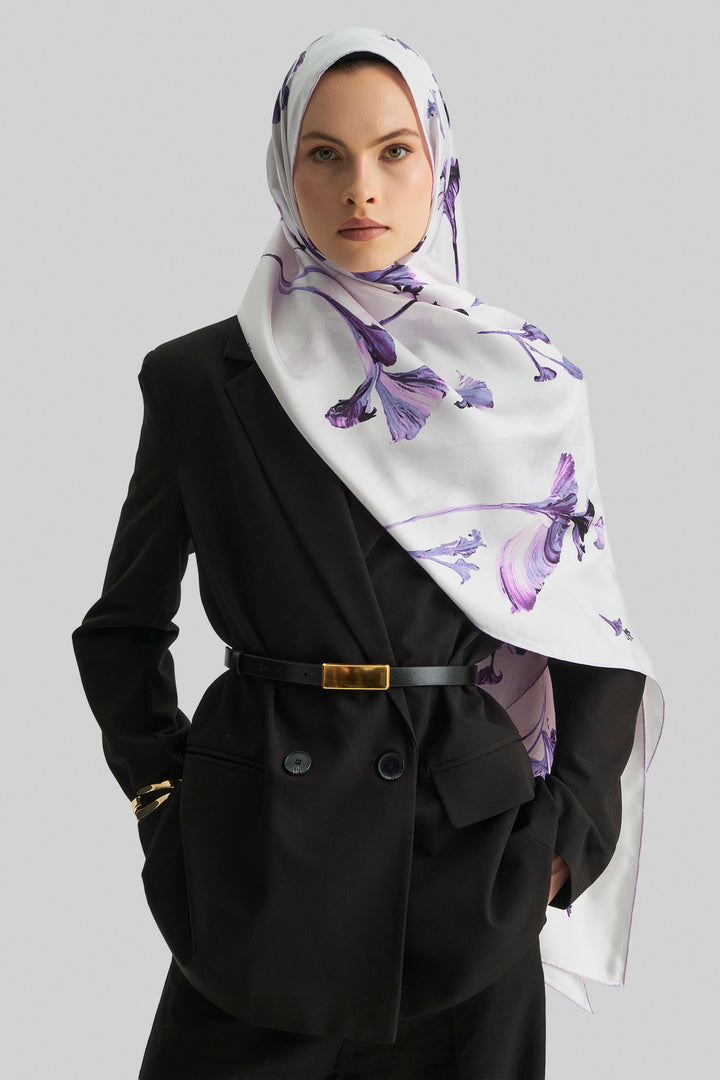 Maisa Eflin Mulberry İpek Şal - Lila