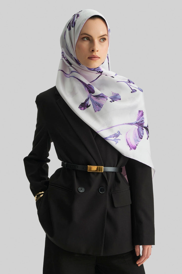 Maisa Eflin Mulberry İpek Şal - Lila