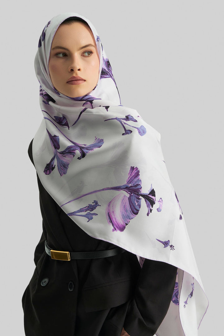 Maisa Eflin Mulberry İpek Şal - Lila
