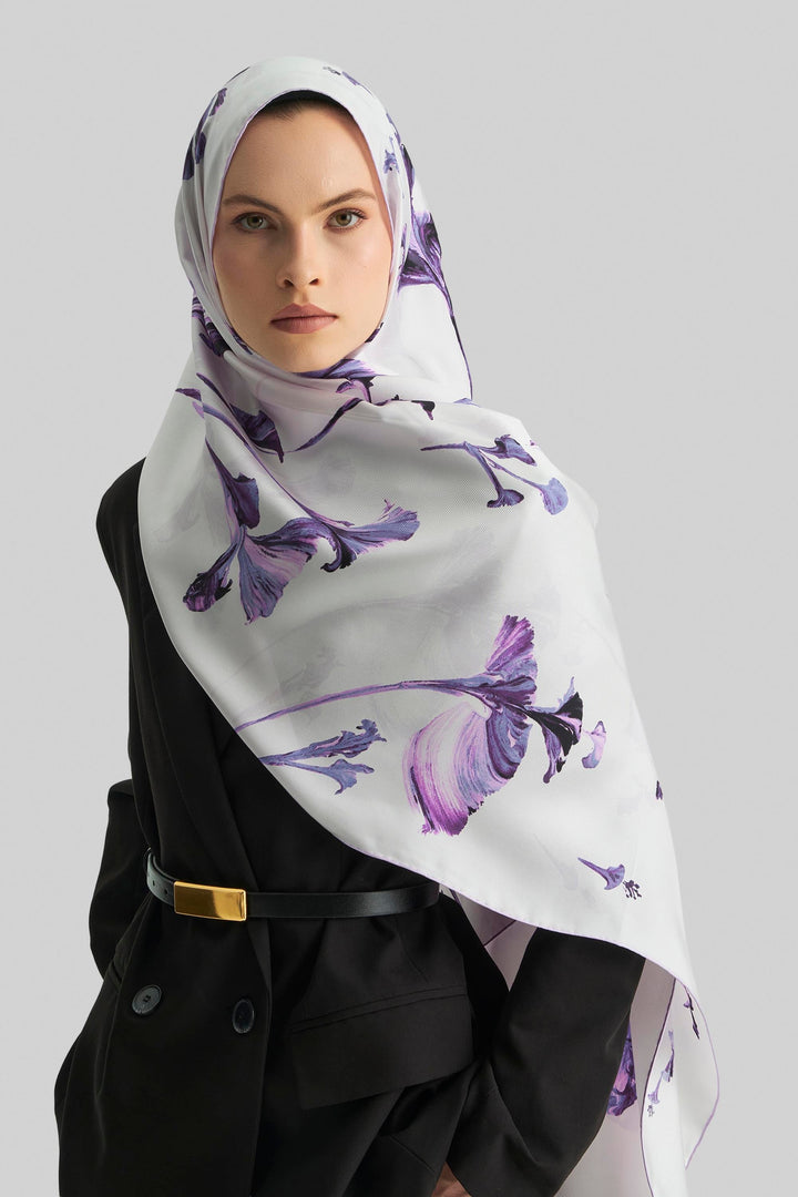 Maisa Eflin Mulberry İpek Şal - Lila