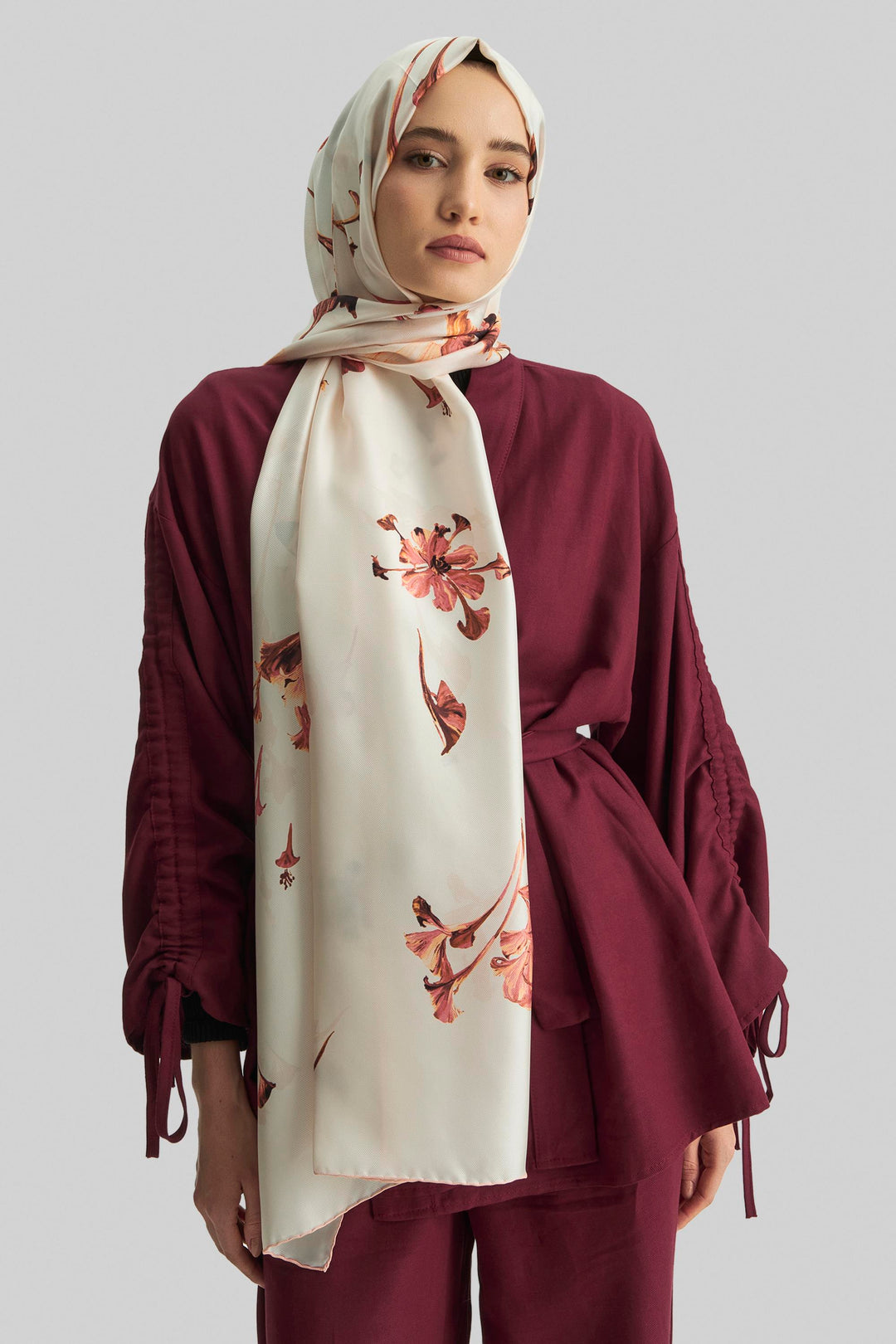 Maisa Eflin Mulberry İpek Şal - Tarçın