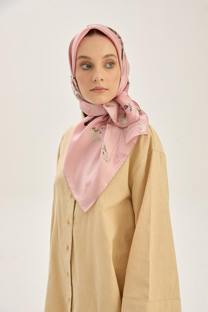 Maisa Eflin Tivil İpek Eşarp - Gül Kurusu