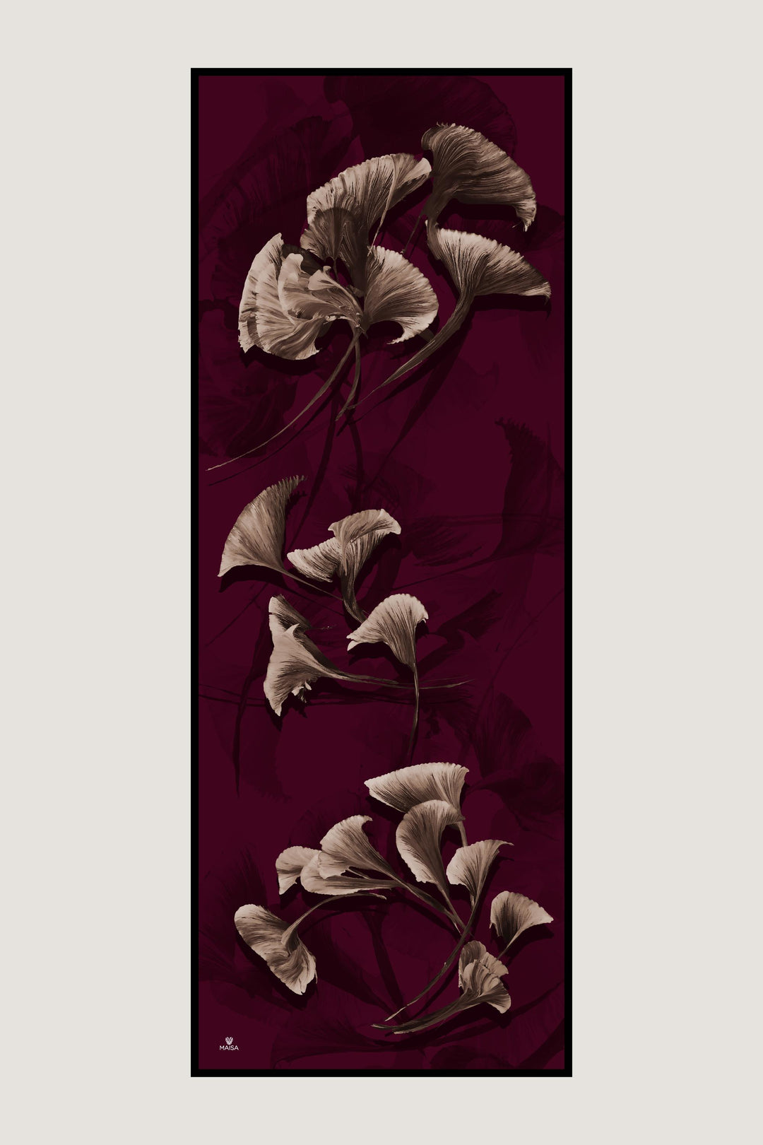 EFZA KREP İPEK ŞAL 70*190 CM - BORDO #renk_bordo
