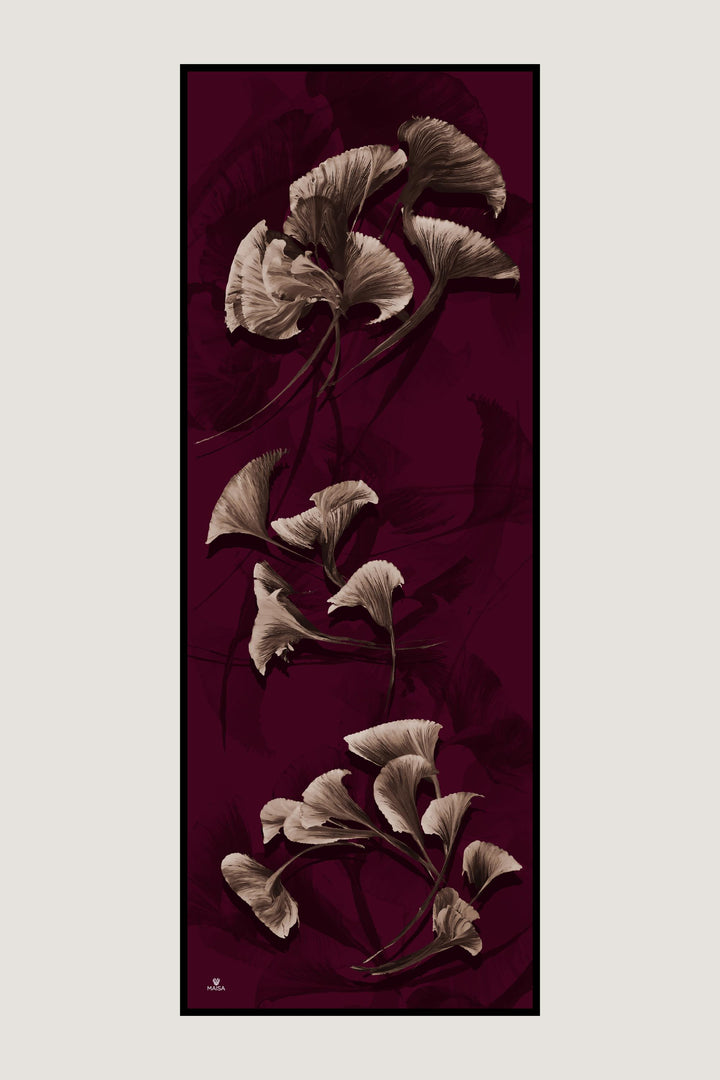 EFZA KREP İPEK ŞAL 70*190 CM - BORDO 