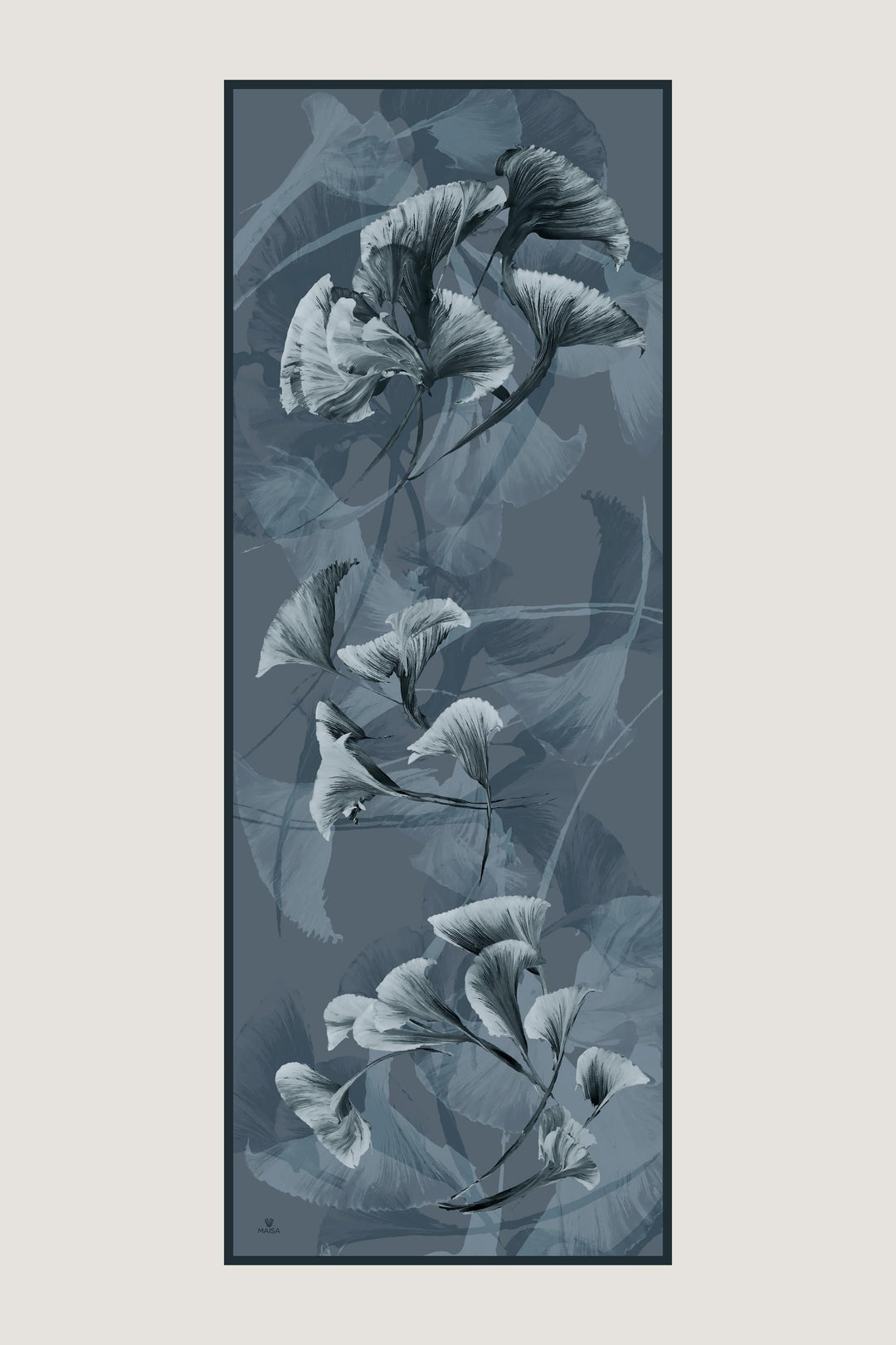 EFZA KREP İPEK ŞAL 70*190 CM - MAVİ 