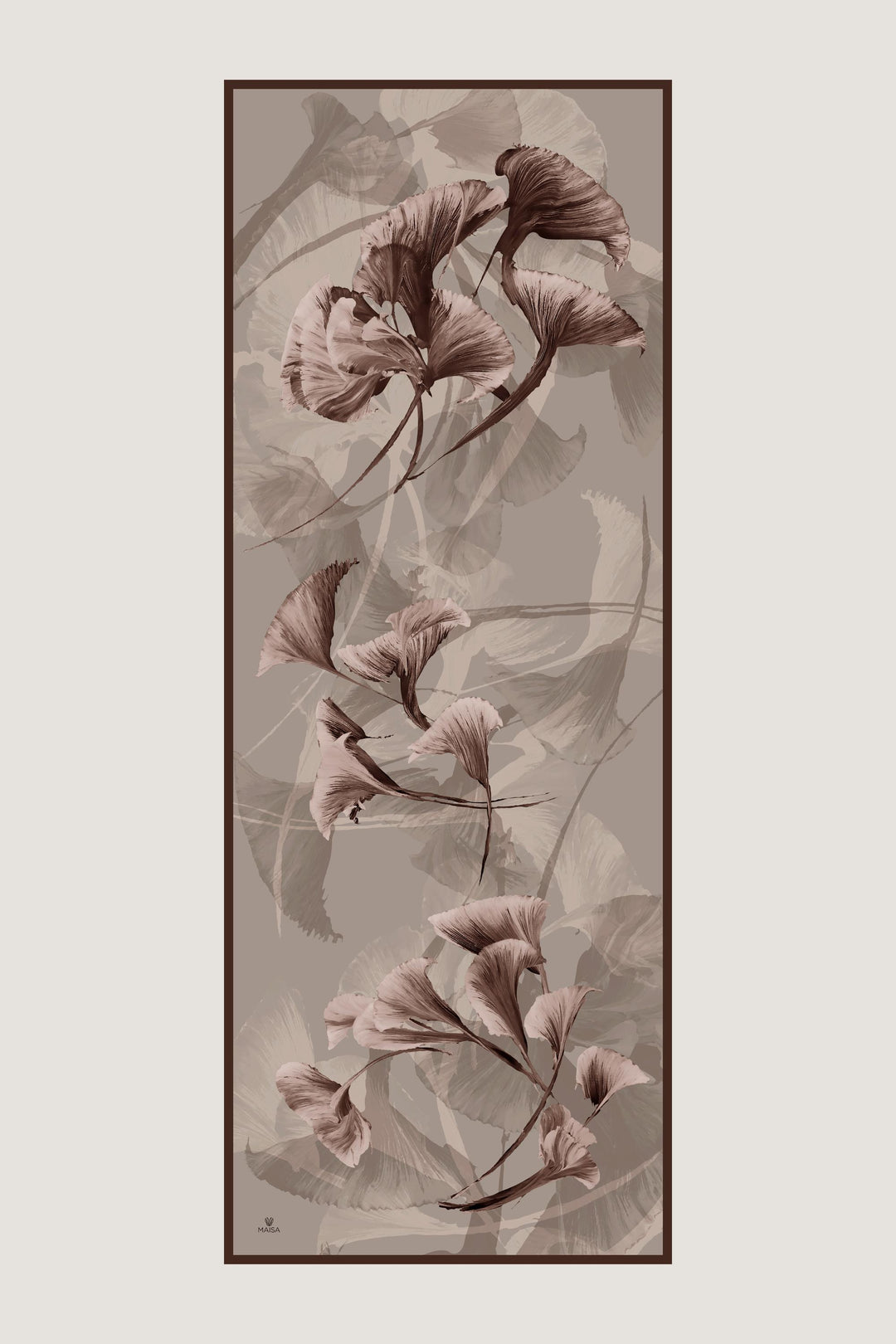 EFZA KREP İPEK ŞAL 70*190 CM - VİZON 