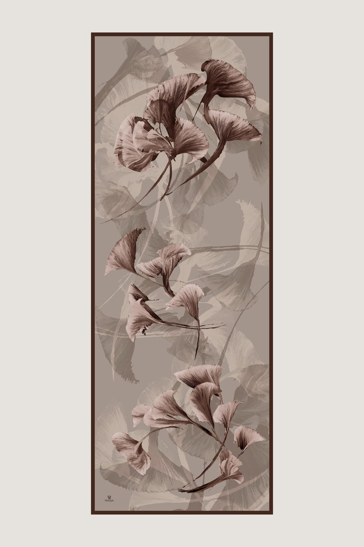 EFZA KREP İPEK ŞAL 70*190 CM - VİZON 