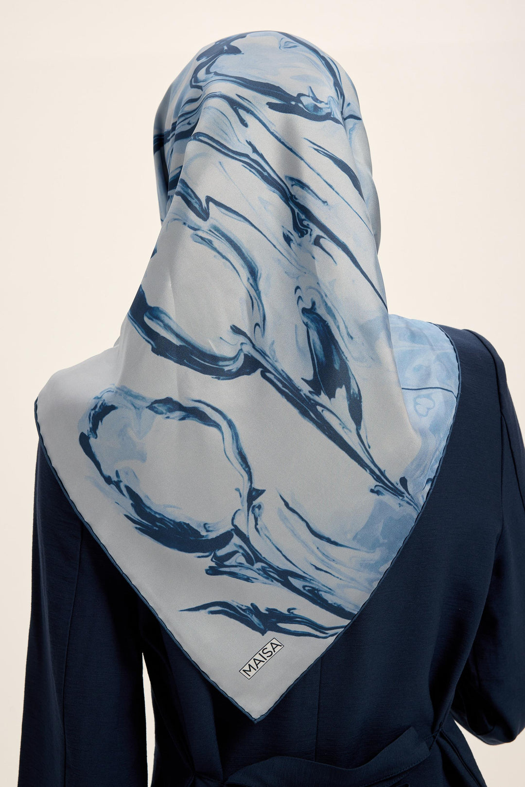 Maisa Eva Tivil İpek Eşarp - Mavi