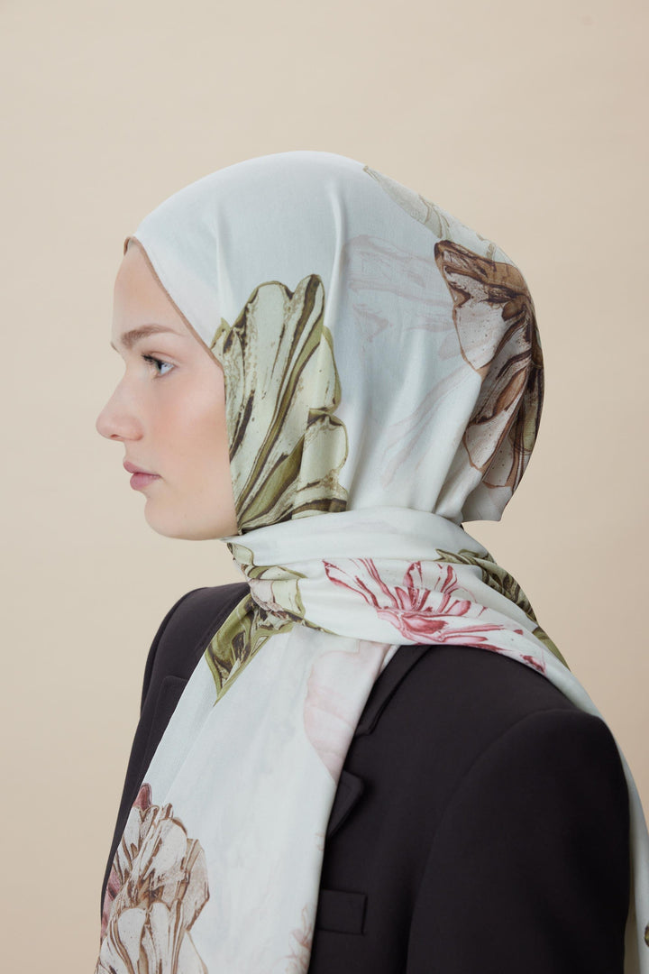 Maisa EZGİN PAMUK İPEK ŞAL 70*190 CM - AÇIK BEJ