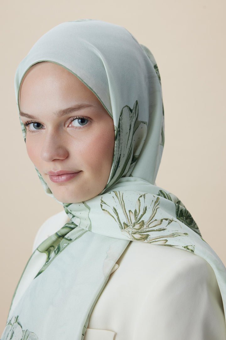 Maisa EZGİN PAMUK İPEK ŞAL 70*190 CM - AÇIK YEŞİL