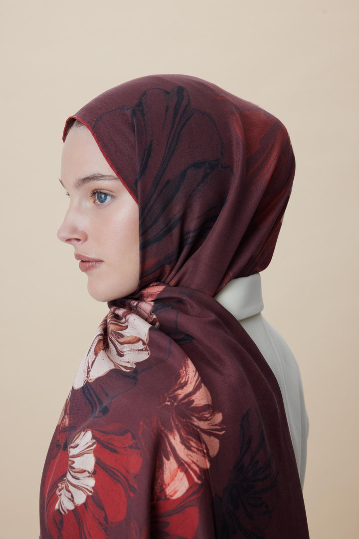 Maisa EZGİN PAMUK İPEK ŞAL 70*190 CM - KİREMİT