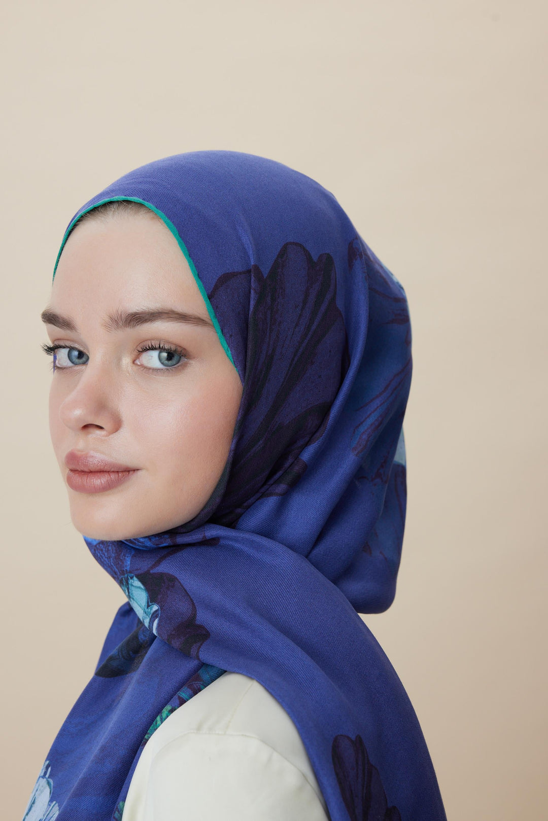 Maisa EZGİN PAMUK İPEK ŞAL 70*190 CM - KOYU MAVİ