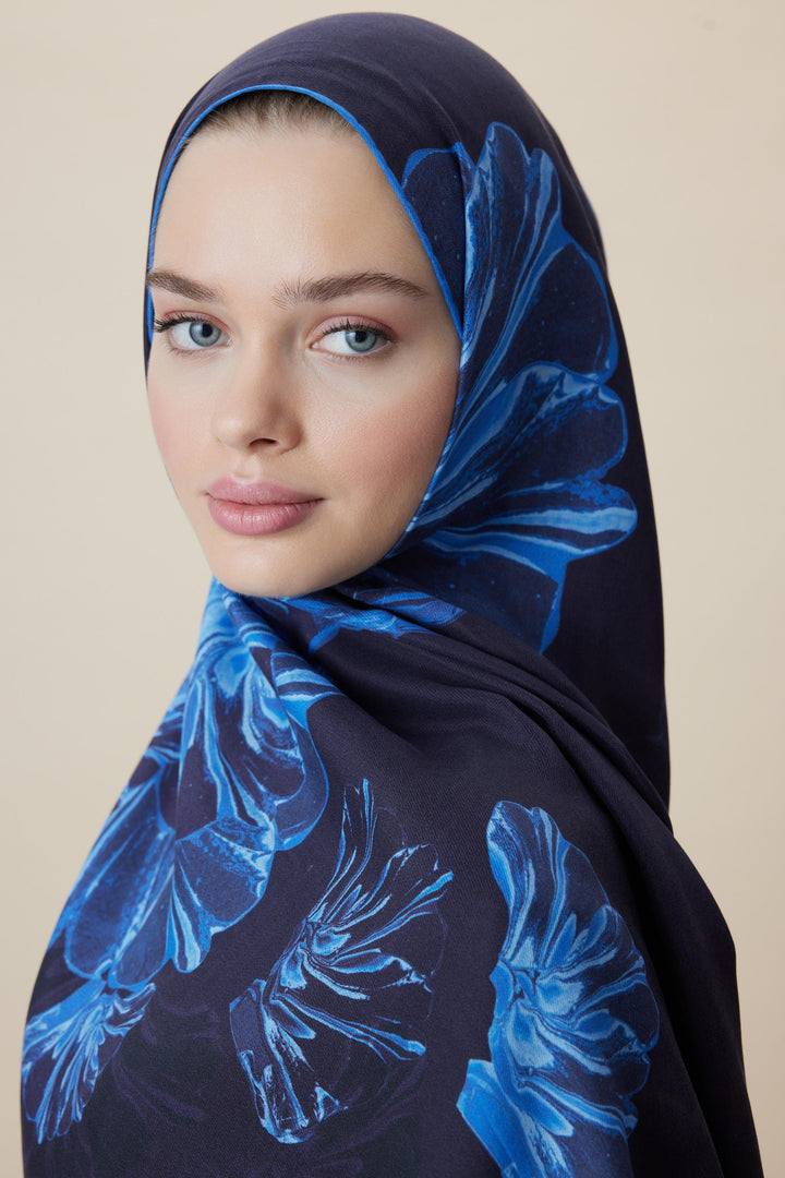 Maisa EZGİN PAMUK İPEK ŞAL 70*190 CM - LACİVERT