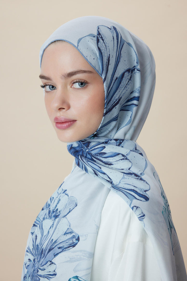 Maisa EZGİN PAMUK İPEK ŞAL 70*190 CM - MAVİ