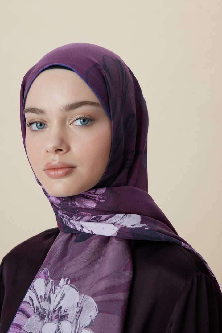 Maisa EZGİN PAMUK İPEK ŞAL 70*190 CM - MOR