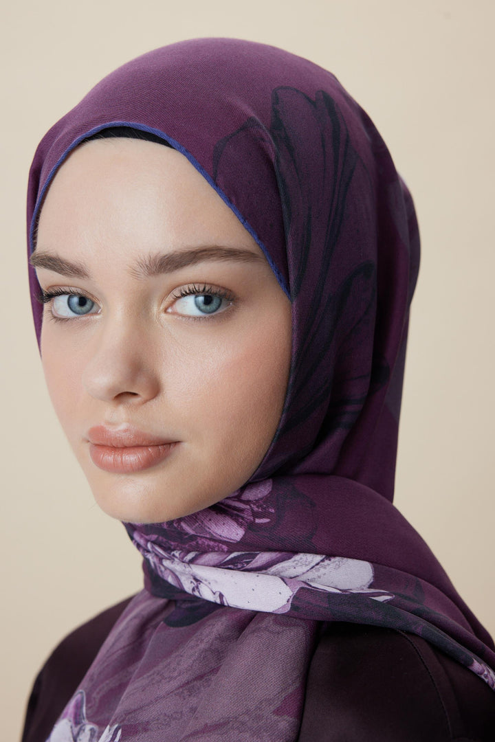 Maisa EZGİN PAMUK İPEK ŞAL 70*190 CM - MOR